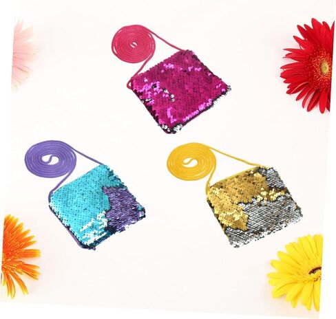 BESPORTBLE 3Pcs Sequins Coin Purse Fashion Square Bag Small Change Pouch for Boys for Jewelry Coins Keys Candy Storage in Saudi Arabia