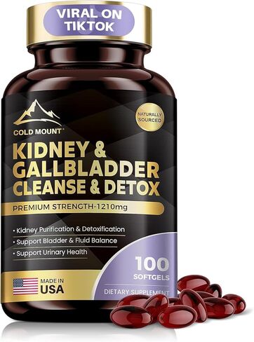 Kidney Cleanse Detox & Repair, Kidney & Gallbladder Health Support Supplement with Cherry, Nettle Leaf, Cranberry & Dandelion, Promotes Urinary Health, Bladder & Fluid Balance, 100 Softgels in Saudi Arabia
