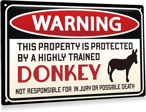 Aluminium plate 755 Funny Dog Warning Metal Aluminium Plate Signs Property is Protected By A Bandog Decorative Signs Plaques for Home Decor Gifts to Indoor and Outdoor Use Gifts for Dog Lover in Kuwait