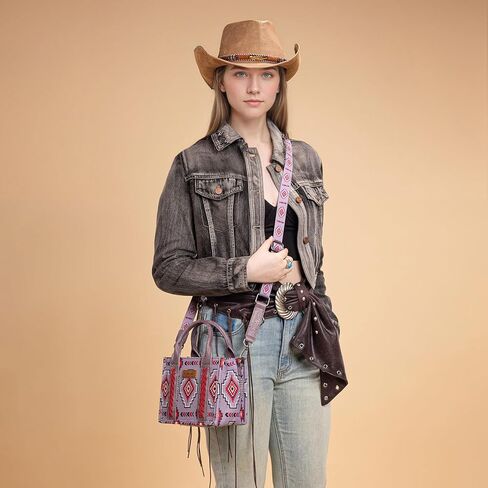 Wrangler Mini Tote Bag Small Top Handle Bag Ladies Woven Satchel Handbag in Saudi Arabia