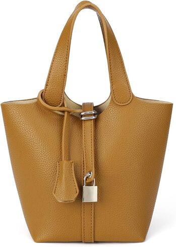 Tote Bag for Women Vegan Leather Bucket Purse for Women Top Handle Handbag Shoulder Bag with Detachable Small Purse in Saudi Arabia
