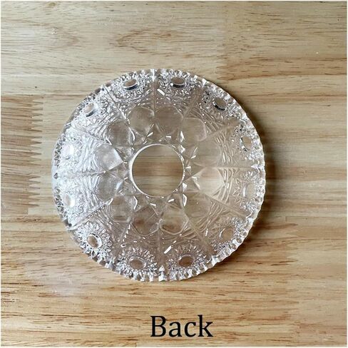 2Pcs Glass Crystal Dia115mm Bobeches Bowl Lamp Elbow Support Candle Holder Chandelier Tray(26mm centre hole) in Kuwait