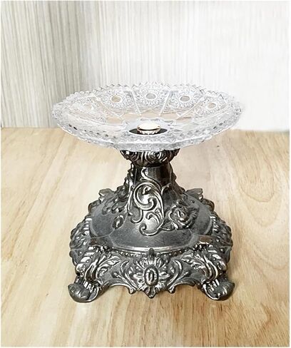 2Pcs Glass Crystal Dia115mm Bobeches Bowl Lamp Elbow Support Candle Holder Chandelier Tray(26mm centre hole) in Kuwait