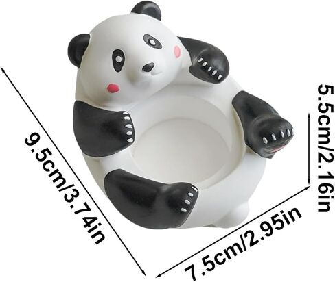 Tealight Candle Holder | Cute Panda Statue Holder with 4 Scented Tealight Candles | Small Animal Figurines Decorative Tea Light Tray, Plaster Crafts Tea Light Candle Stand for Home Aesthetics Decor in Saudi Arabia
