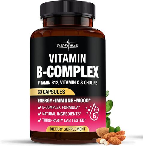 Vitamin B Complex for Men & Women - Made in USA - B-Complex: B1, B2, B3, B5, B6, B7, B8, B9, B12 with Vitamin C, Choline, Inositol - Energy, Brain & Heart Support Supplement - 120 Vegan Capsules in Saudi Arabia