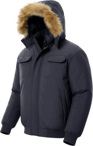 Men's Winter Coat Warm Puffer Jacket Down Hooded Parka Waterproof Thicken Snow Coats with Pockets in Saudi Arabia