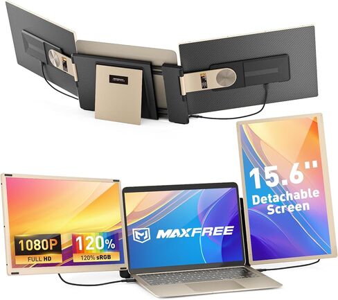 S1 Laptop Screen Extender - 14'' Laptop Monitor Extender Dual Screen Plug & Play, 1080P FHD Portable Monitor for 13-17'' Laptops, Compatible with macOS/Windows/Dex/Android/Switch/PS5 in Kuwait