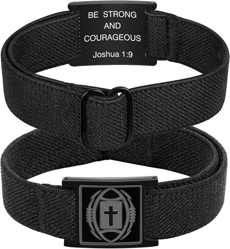 Valentines Day Gifts for Him - Football Cross Bible Verse Adjustable Bracelet, Christmas Jewelry for Teen Teenage Boys in Saudi Arabia