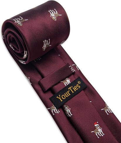 Christmas Ties for Men Silk Xmas Necktie Pocket Square Cufflinks Set Holiday Festival Funny New Year in Saudi Arabia