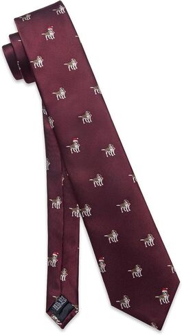 Christmas Ties for Men Silk Xmas Necktie Pocket Square Cufflinks Set Holiday Festival Funny New Year in Saudi Arabia