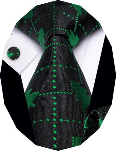 Christmas Ties for Men Silk Xmas Necktie Pocket Square Cufflinks Set Holiday Festival Funny New Year in Saudi Arabia