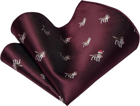 Christmas Ties for Men Silk Xmas Necktie Pocket Square Cufflinks Set Holiday Festival Funny New Year in Saudi Arabia