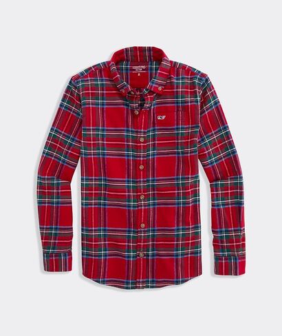 Vineyard Vines Boys' Winterberry Plaid Vineyard Flannel Shirt in Saudi Arabia