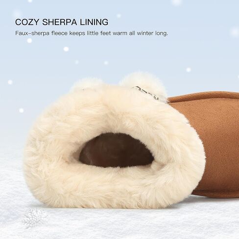 STELLE Girls Winter Boots Toddler Kids Snow Ankle Fuzzy Boots for Little/Big Kid in Saudi Arabia