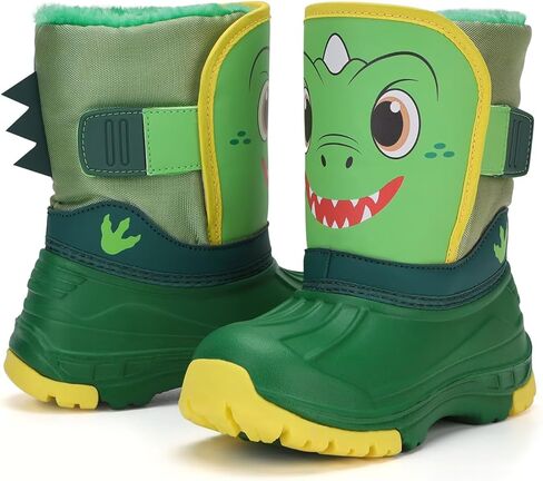 Kids Toddler Winter Snow Boots for Girls Boys Warm Fur Lined Shoes, Children's Cute Waterproof Outdoor Walking Boot in Saudi Arabia
