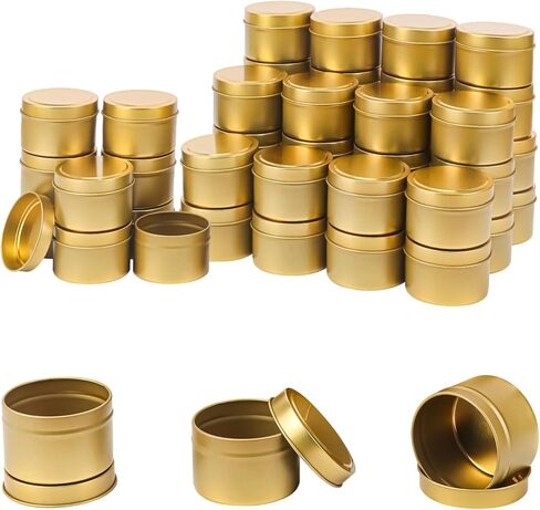 IHDYPPEW 48 Piece 4 oz Blue Candle Tins with Lids, Candle Tin Cans, Empty Candle Jars for Making Candles, Party Favors, Spices, Jewelry, Cosmetics in Saudi Arabia