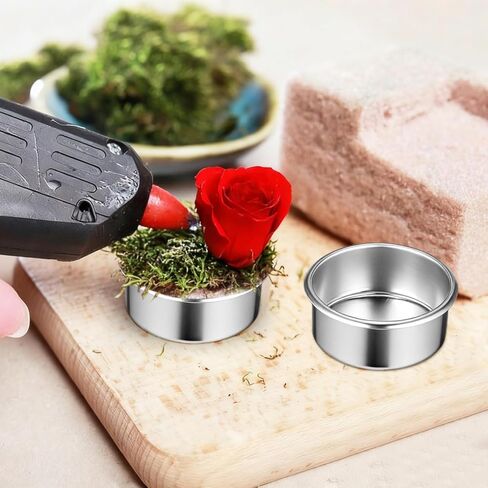 Homoyoyo 20pcs Empty Candle Tins - Metal Tealight Candles Holders for DIY Candle Making - for Christmas Votive and Iron Cups Home Crafts in Saudi Arabia