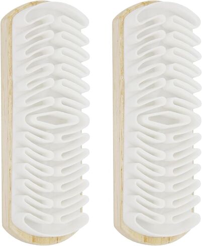 2Pcs Suede Rubber Shoe Brush, Wooden Handle Brush and Suede Eraser for Effective Cleaning of Nubuck, Sofas, Jackets & Shoes, Portable Cleaner Tool for Maintenance in Saudi Arabia