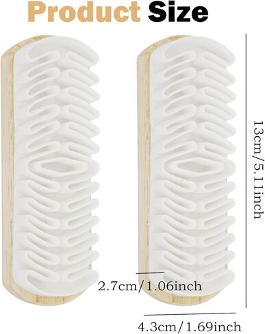 2Pcs Suede Rubber Shoe Brush, Wooden Handle Brush and Suede Eraser for Effective Cleaning of Nubuck, Sofas, Jackets & Shoes, Portable Cleaner Tool for Maintenance in Saudi Arabia