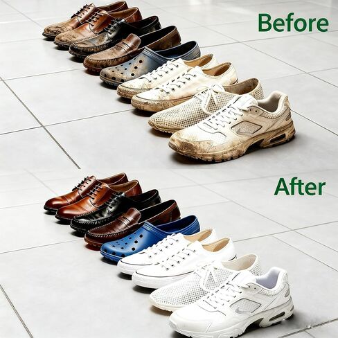 Shoe Cleaner Kit - No Water Sneaker Cleaner for Shoes, 3-in-1 Brush + Foam + Towel, Travel Shoe Cleaning Kit, Shoe Cleaner for Tennis Shoes, Running, Golf, PU, Nubuck, Sole in Saudi Arabia
