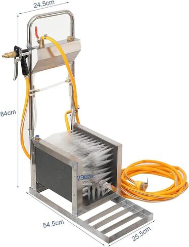 Shoe Scraper Brush, Stainless Steel Farm Boot Cleaner Scrubber, Mud Removal Brushes with Specialised Water Spray Guns, 360° Dead-end Cleaning for Livestock Farm, Farmhouse Garden Outdoor in Kuwait