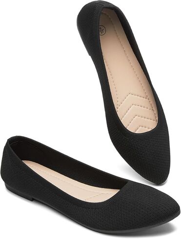 BABUDOG Women's Mesh Flats Shoes Pointed-Toe Dress Shoes for Women Black Flats Comfortable Memory Foam Flats in Saudi Arabia