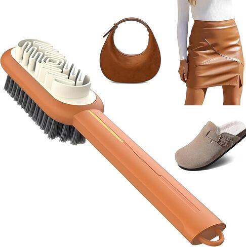 2 in 1 Suede Brush ，Suede Shoe Brush and Eraser，Rubber Polish Eraser with Soft Plastic Bristles for Suede/Nubuck Shoe、Bag、Jacket、Boots Cleaning in Saudi Arabia