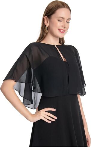 Capelets for Women Soft Chiffon Shawls Wraps Shurg for Evening Wedding Capes Bolero Cover Up in Kuwait