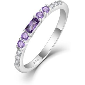 خاتم الخلود قابل للتكديس للنساء 925 الفضة الاسترليني قطع الرغيف الفرنسي خاتم جوهرة الميلاد لها حجم 5-10 in Kuwait