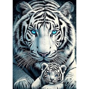 RICUVED Lion Diamond Painting Kits for Adults, Animal Diamond Art Kits for Adults DIY 5D Diamond Art Painting Full Drill Round Rhinestone Gem Art and Crafts for Home Wall Decor 12X16inch in Saudi Arabia