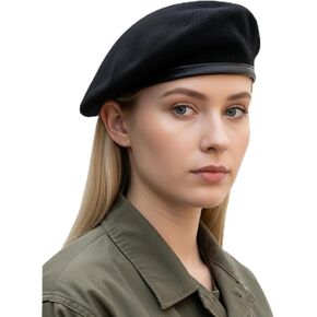 Sivi Iconic Parisian Beret - قبعة على طراز الجيش، أزياء مستوحاة من تشي جيفارا، قبعة بيريه صوفية فرنسية للرجال والنساء in Kuwait