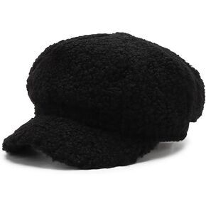Women’s Winter Newsboy Cap Faux Fur Visor Beret Hat Cabbie Cap in Saudi Arabia