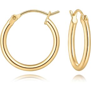 أقراط مطلية بالذهب عيار 14 قيراط للنساء أقراط دائرية مطلية بالذهب عيار 14 قيراط للنساء حلق أنيق للنساء حلق أنيق أنيق للنساء 12/14/16/18/20/25/30 مم in Kuwait