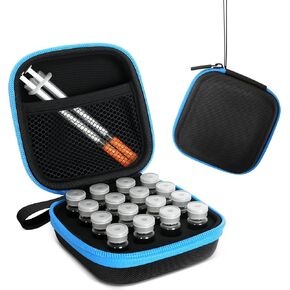 16 Slots 3ml Peptide Case, Insulin Vial Holder, Peptide Storage Case for Fridge and Travel, Fits 1ml 3ml Standard Vials, Diabetic Supplies (Case Only) in Kuwait