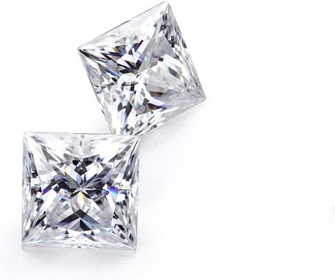 LOTUSMAPLE 0.08CT - 6CT الأميرة قطع شكل مربع حقيقي D اللون FL-VVS1 جودة عالية مويسانيتي فضفاض اختبار الماس حجر إيجابي كل واحد أكبر من أو يساوي 0.5CT بما في ذلك شهادة GRA in Saudi Arabia