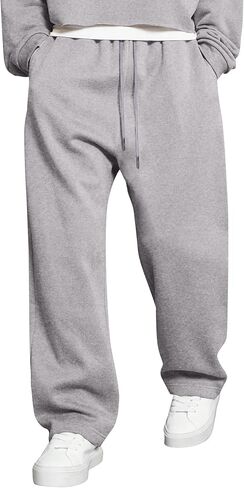 JMIERR Men's Casual Baggy Pants Wide Leg Lounge Travel Pants Streetwear with Pockets in Saudi Arabia
