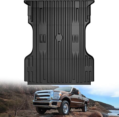 Nilight Trunk Bed Mat لـ 2022-2024 2025 Ford Maverick Hybrid & Gas 4.5 قدم الملحقات، TPE شديدة التحمل، بطانة سرير TPE للسيارة بيك اب لجميع الأحوال الجوية، أسود in Saudi Arabia