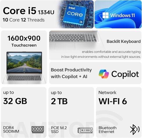 كمبيوتر محمول HP 2023 17t Premium Rose Gold، شاشة لمس 17.3 بوصة HD+، Intel Core i5-1335U، ذاكرة الوصول العشوائي 16 جيجابايت، 1 تيرابايت SSD، كاميرا ويب، قارئ FP، لوحة مفاتيح بإضاءة خلفية، HDMI، Wi-Fi 6، Windows 11 Home in Saudi Arabia