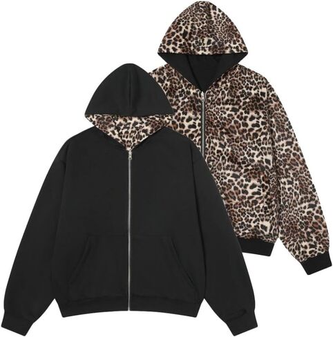 Men’s Heavyweight Zip Up Hoodie Jacket Regular Fit Cotton Blend Hooded Sweatshirt in Saudi Arabia