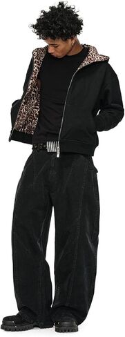 Men’s Heavyweight Zip Up Hoodie Jacket Regular Fit Cotton Blend Hooded Sweatshirt in Saudi Arabia