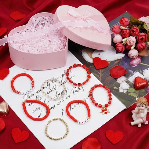 Valentines Day Bracelets Red Love Bracelets for Women Valentines Day Gift for Girlfriend Lover Fashion Outfit Accessories in Saudi Arabia