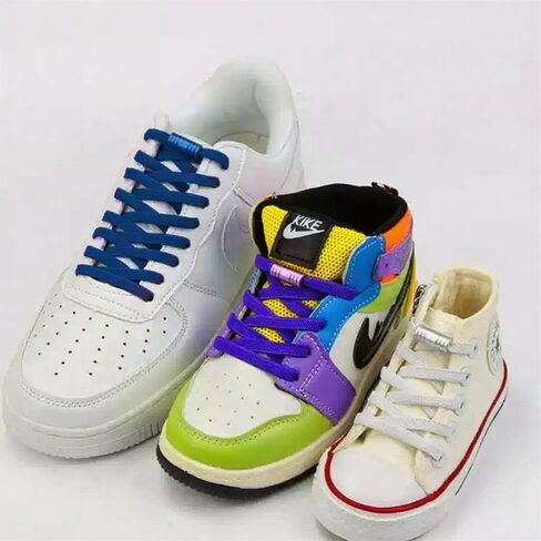 3 Pair Elastic No Tie Shoelaces for Adults Kids - Stretchy Laces for Running Walking Sneakers Tennis Shoes in Saudi Arabia