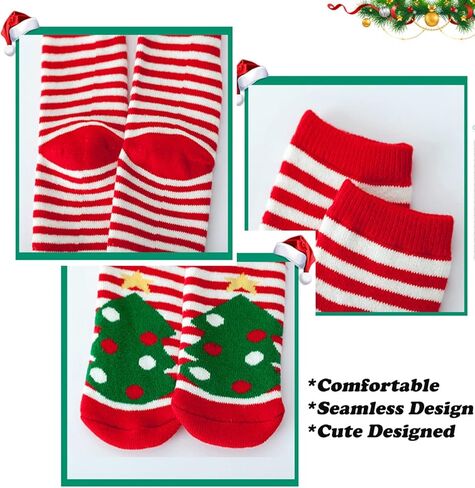 YXBQueen Christmas Socks for Kids Fuzzy Christmas Socks Crew Holiday Socks for Toddler Children Baby Girls Boys Cotton Socks in Saudi Arabia