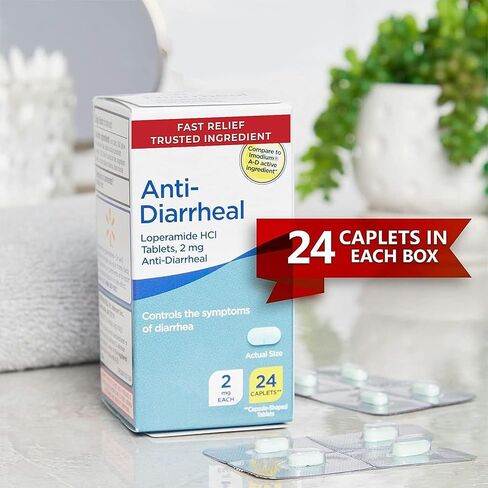 Anti-Diarrheal Loperamide HCl Tablets 2 mg, 24 Count – Fast Relief for Diarrhea, Traveler’s Diarrhea, Stomach Upset & Loose Stools, Helps Restore Comfort and Control in Saudi Arabia