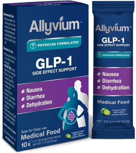 Allyvium Nausea & Diarrhea GLP-1 Side Effect Support, 10 Single Serving Stick Packs in Saudi Arabia