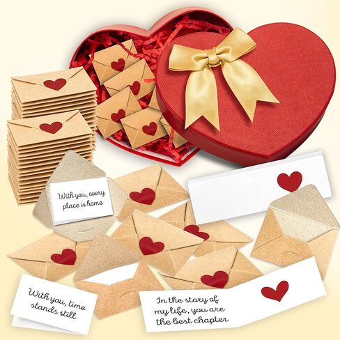 60 Love Notes For Him Her - Valentines For Him, Cute Couple Gifts For Boyfriend Birthday Gift Ideas, Mini Envelopes Lunch Notes For Husband, Long Distance Relationship Gifts For Girlfriend in Kuwait
