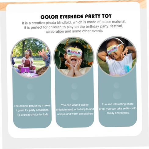 SUPVOX 2pcs Paper Eye Masks for Boys and Girls Birthday Party Games Fun Pinata Supplies for Boy Girl Celebrations Lightweight and Eye-catching Design in Kuwait