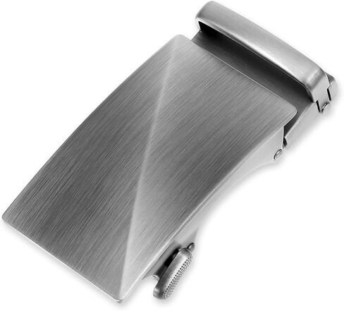 35mm Ratchet Belt Buckle Only for 1 3/8 Slide Belt Strap Automatic Leather Belts Buckle Replacement, Silver in Saudi Arabia
