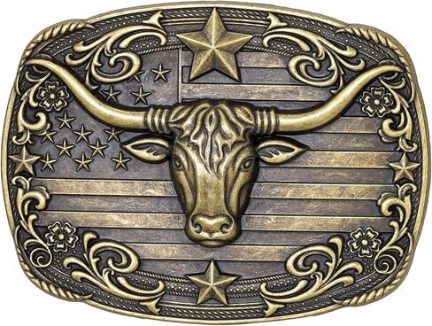 مشبك حزام غربي من SANSTHS للرجال والنساء، إبزيم حزام رعاة البقر لراعية البقر، راكب حصان روديو، ثور طويل القرن، بطاقة بوكر تكساس in Kuwait