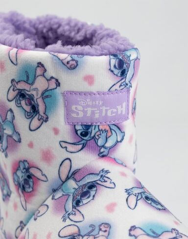 Disney Lilo & Stitch Girls Multicoloured Cosy High-Rise Slippers | Fluffy Indoor Footwear Featuring Stitch & Angel | Merch in Saudi Arabia